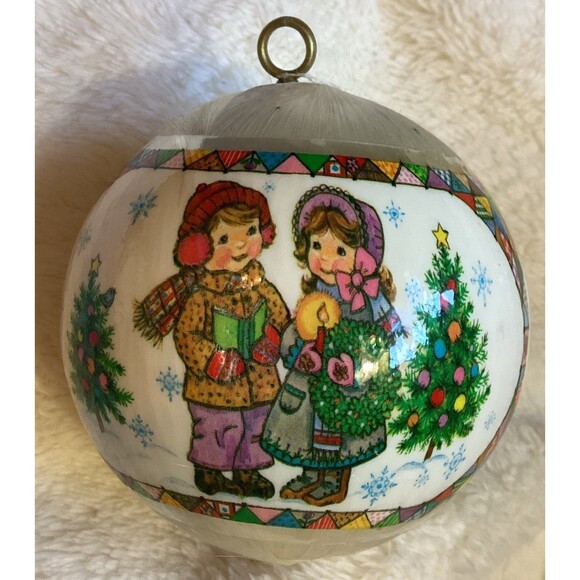Satin Wrapped Christmas Bulb Ornaments Angel Babies 1977 Designer Collection - Picture 13 of 16